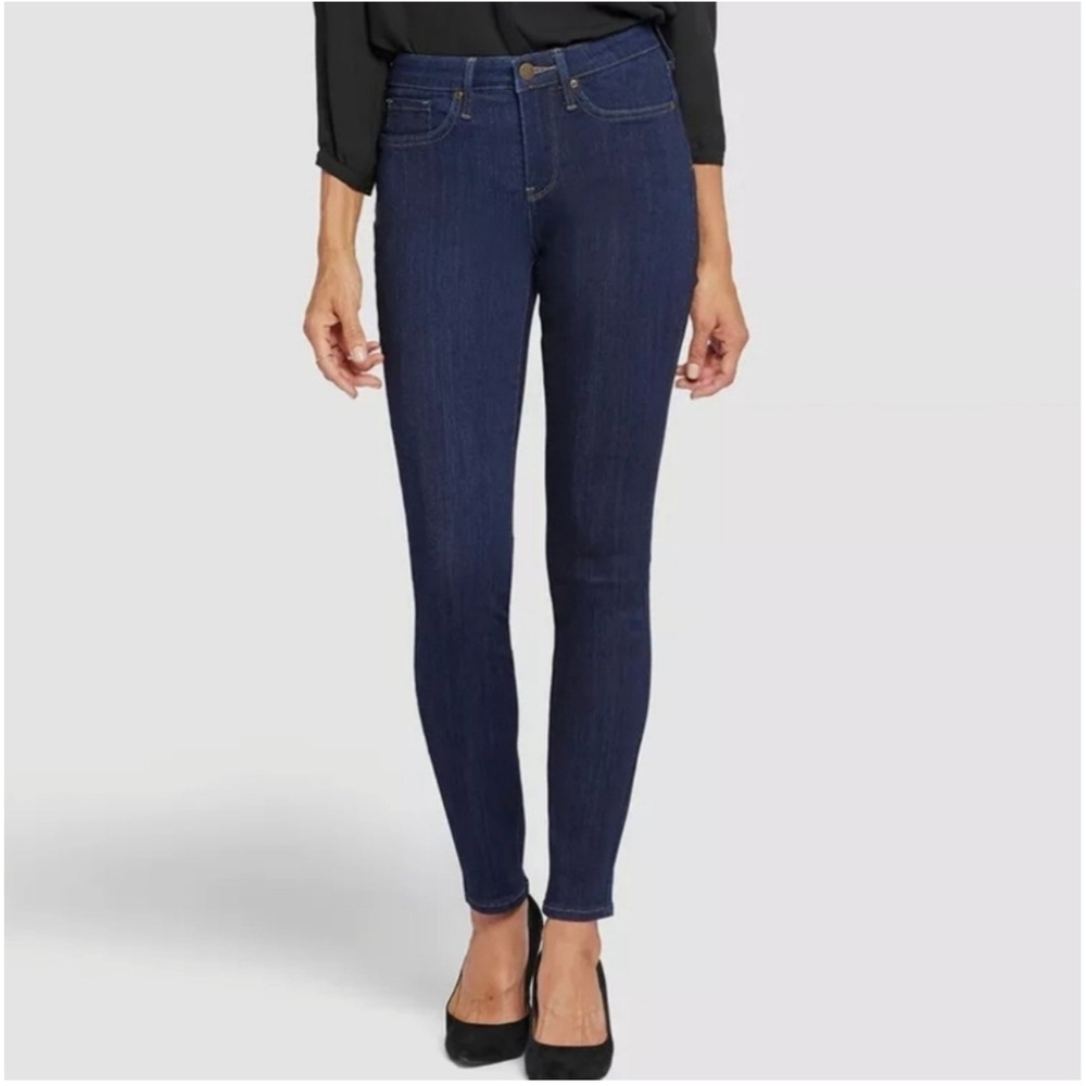 NYDJ Women Skinny Jeans Dark Wash Lift‎ Tuck Technology Size 2 High Rise Classic